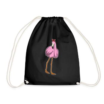 Flamingo-Halstuch - Turnbeutel - Schwarz - Vorne