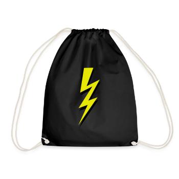 éclair - Sac de sport léger - noir - Devant