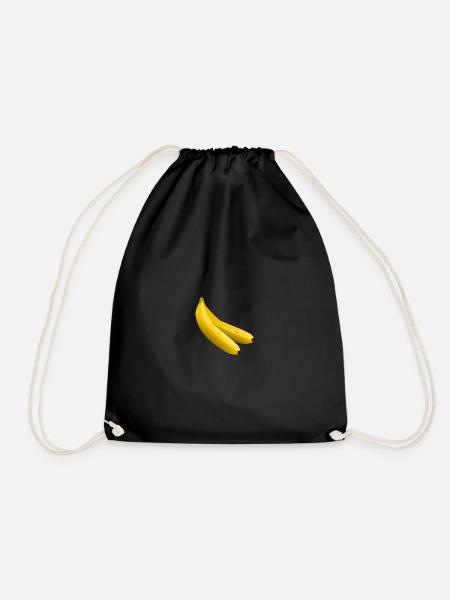 Zwillingsbananen Vektor Gelb - Turnbeutel - Schwarz