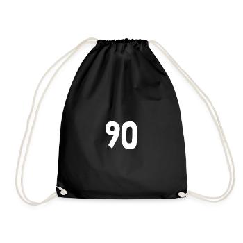 90. 90 YEARS. 90TH ANNIVERSARY. 90TH ANNIVERSARY. - Drawstring Bag - black - Front