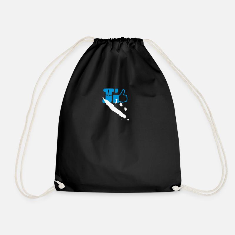 Nouvelle CALEDONIE - Drawstring Bag - black