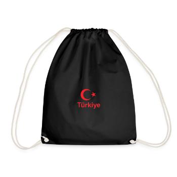 Türkische Stern-Crescent Kunst - Turnbeutel - Schwarz - Vorne