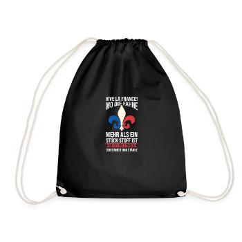 French French France - Drawstring Bag - black - Front