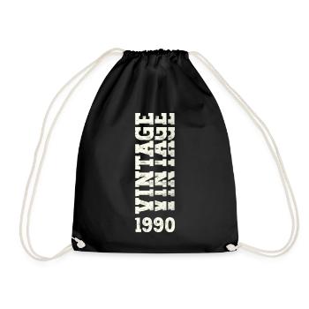 33. Geburtstag Mann Jahrgang 1990 Vintage - Turnbeutel - Schwarz - Vorne