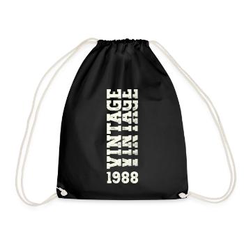 35. Geburtstag Mann Jahrgang 1988 Vintage - Turnbeutel - Schwarz - Vorne