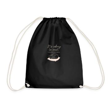 Il n’y a pas de mal à se reposer – prendre soin de soi et se reposer - Sac de sport léger - noir - Devant