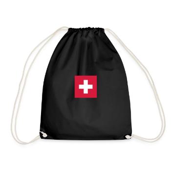 Drapeau suisse, croix, drapeau, suisse - Sac de sport léger - noir - Devant