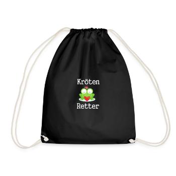 Kröten Retter - Turnbeutel - Schwarz - Vorne