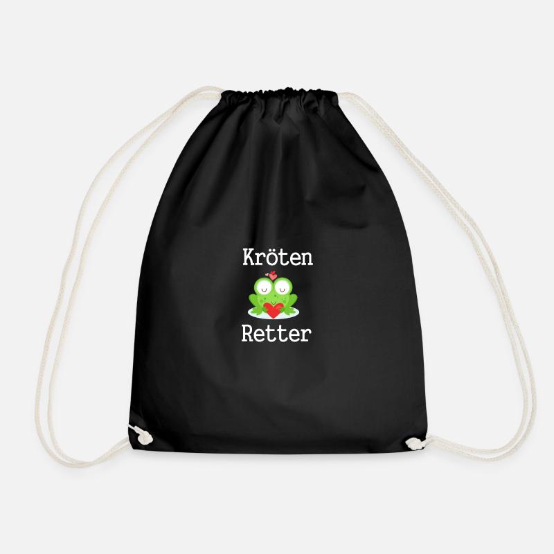 Kröten Retter - Turnbeutel - Schwarz