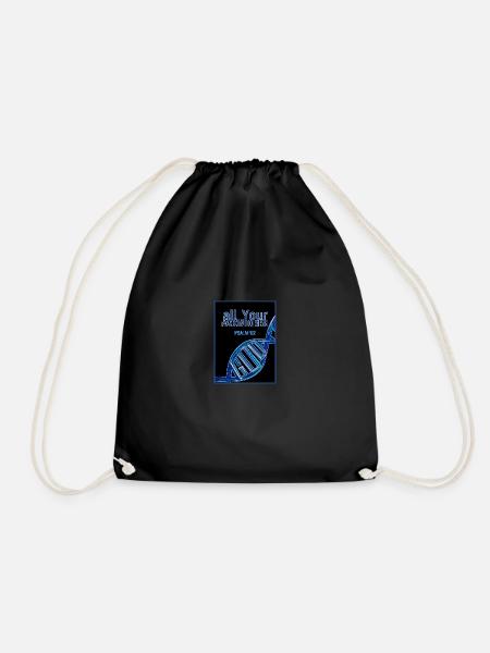 all YOUR wonders DNA - Drawstring Bag - black