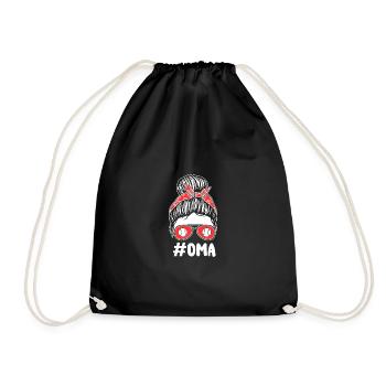 Baseballspieler Oma Großmutter Baseball - Turnbeutel - Schwarz - Vorne