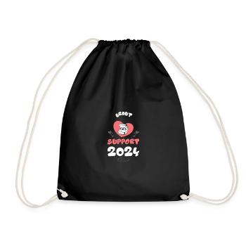 Braut Support 2024 Hochzeit Herz - Turnbeutel - Schwarz - Vorne
