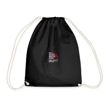 Only Darts Has No End - Drawstring Bag - black - Front