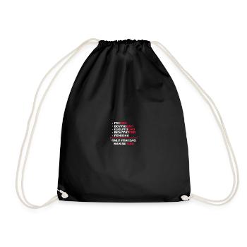 Only fencing has no end fencing fencers - Drawstring Bag - black - Front