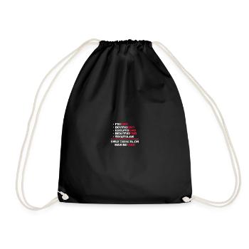 Only Triathlon Has No End Triathlon Triathlet - Turnbeutel - Schwarz - Vorne