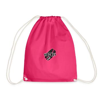 Ice Hockey In Me - Ice Hockey Player Coach - Drawstring Bag - fuchsia - Front