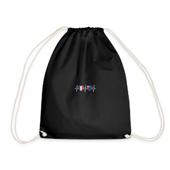 France and Australia Australian flag - Drawstring Bag - black - Front