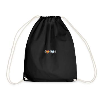 Spain and Argentina Argentine flags - Drawstring Bag - black - Front