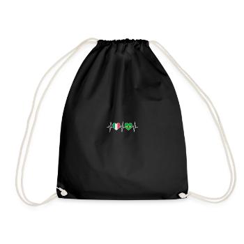 Italie et Brésil Drapeau brésilien Drapeaux - Sac de sport léger - noir - Devant