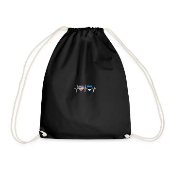 Drapeaux des États-Unis et de l’Estonie Drapeau estonien - Sac de sport léger - noir - Devant