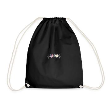Drapeaux des États-Unis et de Chypre - Sac de sport léger - noir - Devant