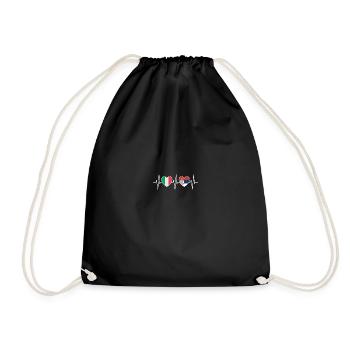 Italie et Serbie Drapeau serbe Drapeaux - Sac de sport léger - noir - Devant