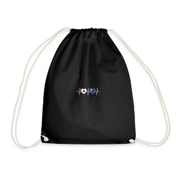 Japan and Australia Australian flag flags - Drawstring Bag - black - Front