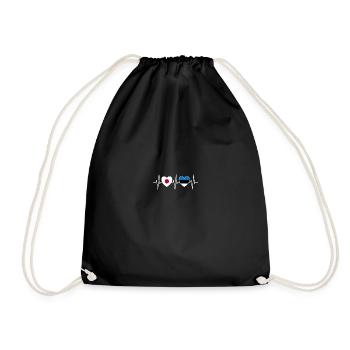Japon et Estonie Drapeaux estoniens - Sac de sport léger - noir - Devant