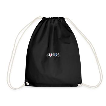Japan and Finland Finnish flag Flags - Drawstring Bag - black - Front