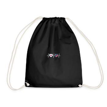 Japan and Namibia Namibian flag flags - Drawstring Bag - black - Front