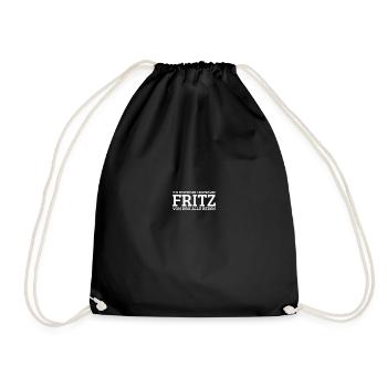 Fritz Lustiger Spruch Geburtstag Vorname - Turnbeutel - Schwarz - Vorne