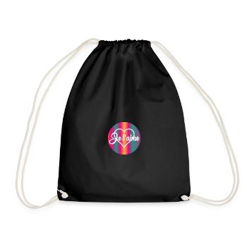 MOTHER'S DAY. HAPPY MOTHER'S DAY. MOM - Drawstring Bag - black - Front