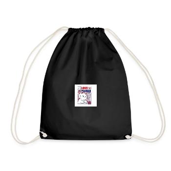 Un chat audacieux avec une déclaration d’amour sucé - Sac de sport léger - noir - Devant