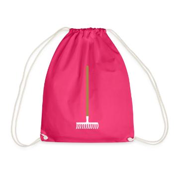 rake - Drawstring Bag - fuchsia - Front