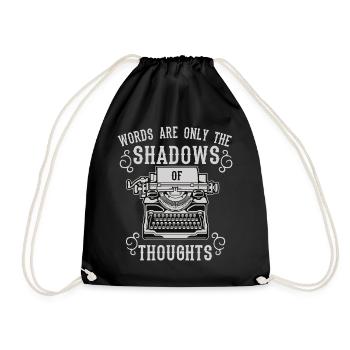 Shadows Of Thoughts Schriftsteller Schreibmaschine - Turnbeutel - Schwarz - Vorne