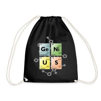 Periodic table genius 4 - Drawstring Bag - black - Front