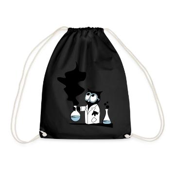 Dr rer nat Owl - Drawstring Bag - black - Front