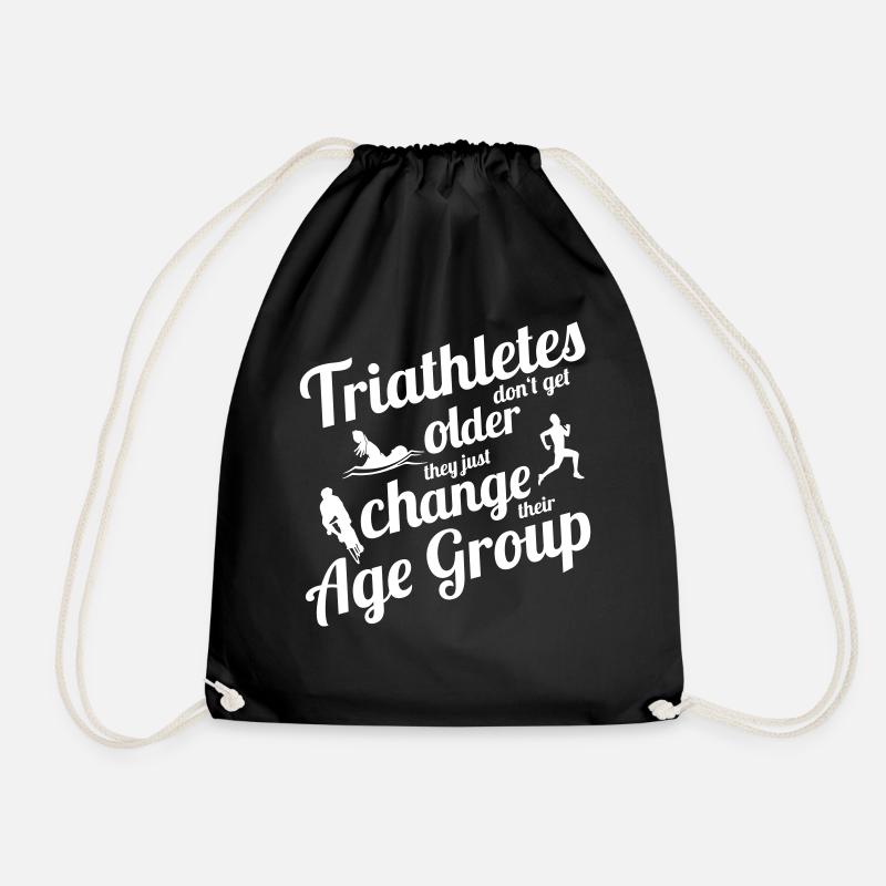 Triathletes don't get older - Turnbeutel - Schwarz