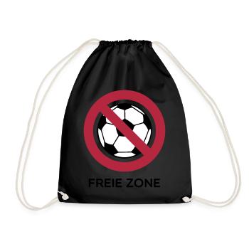Anti Fussball - Turnbeutel - Schwarz - Vorne