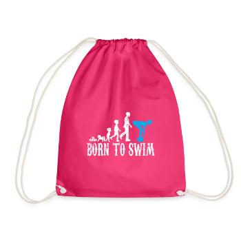 Schwimmen - Turnbeutel - Fuchsia - Vorne