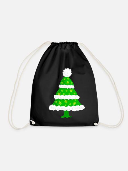 Tannenbaum Weihnachten - Turnbeutel - Schwarz