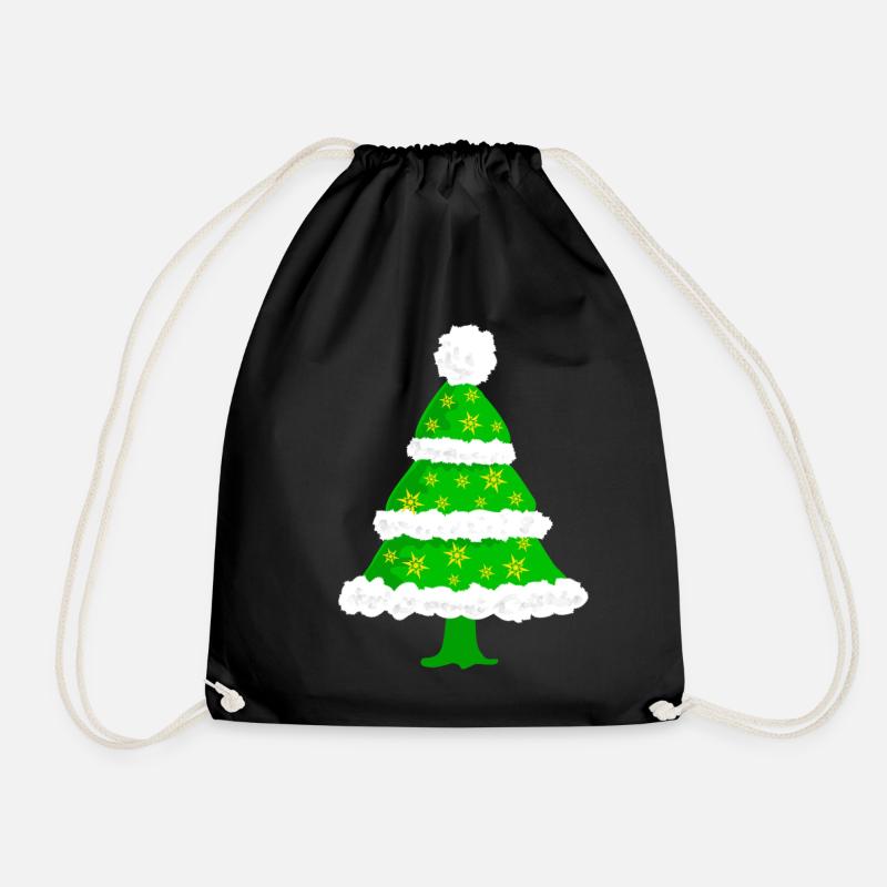 Tannenbaum Weihnachten - Turnbeutel - Schwarz