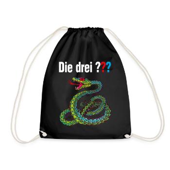 Die Drei ??? und die singende Schlange - Turnbeutel - Schwarz - Vorne