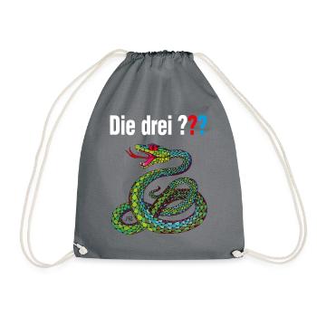 Die Drei ??? und die singende Schlange - Turnbeutel - Grau - Vorne