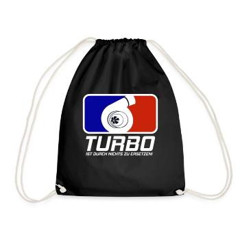 Turbo ist durch nichts zu ersetzen Auto Tuning - Turnbeutel - Schwarz - Vorne