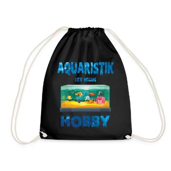 Aquarianer Aquarium Aquascaping Aquaristik - Turnbeutel - Schwarz - Vorne