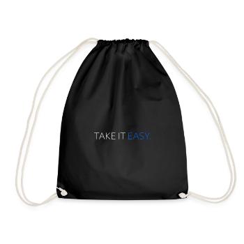 Take It Easy (Dark) - Drawstring Bag - black - Front