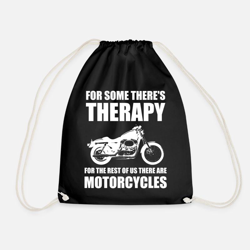 Motorradtherapie - Turnbeutel - Schwarz