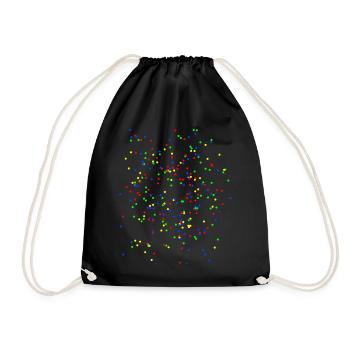 Confetti Colorful - Drawstring Bag - black - Front