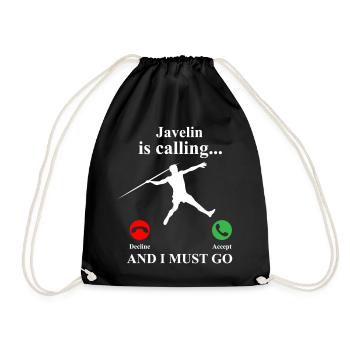 Lancer de lance athlète athlétisme - Sac de sport léger - noir - Devant